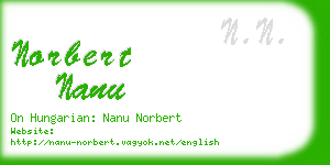 norbert nanu business card